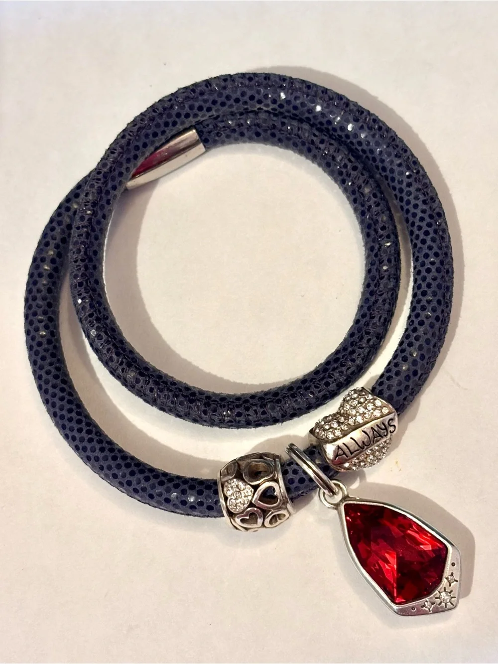 🆕Listing! Brighton Love Heart bead with open hearts & crystal hearts Retired